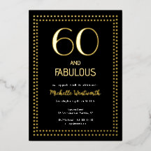 60 en Fabulous Elegante Zestigste Verjaardagsfeest