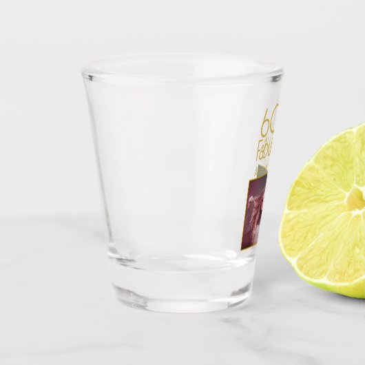 60 en Fabulous Foto 60e Verjaardag Shot Glas (Links)
