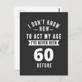 60 en Fabulous / Gefeliciteerd met je 60e verjaard Briefkaart (Voorkant / Achterkant)