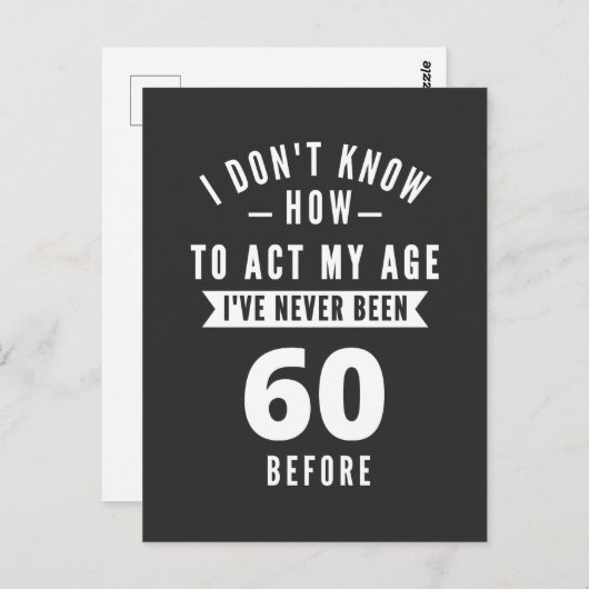 60 en Fabulous / Gefeliciteerd met je 60e verjaard Briefkaart (Voorkant / Achterkant)