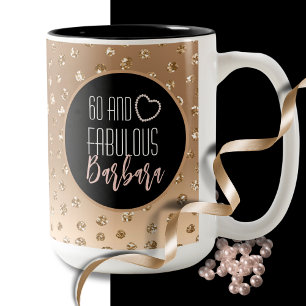 60 en Fabulous Glam Chic Goud Zwart Blush Roze Tweekleurige Koffiemok