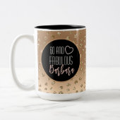 60 en Fabulous Glam Chic Goud Zwart Blush Roze Tweekleurige Koffiemok (Links)