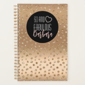 60 en Fabulous Glam Girly Goud Zwart Blush Roze Planner (Voorkant)