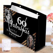 60 en Fabulous Gold Glitter 2 Foto 60e verjaardag Groot Cadeauzakje