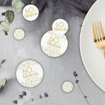 60 en Fabulous Gold Glitter 60th Birthday Party Confetti<br><div class="desc">60 en Fabulous Gold Glitter 60th Birthday Party Confetti. Moderne en elegante verjaardagsconfetti met trendy typografie en faux goudglitter stippen. Het ontwerp heeft een douanenaam. Maak een gepersonaliseerde 60ste verjaardagsconferentie voor haar viering.</div>