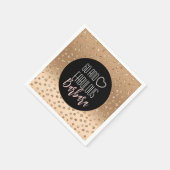 60 en Fabulous Goud Zwart Blush Roze Verjaardag Servet (Hoek)