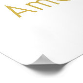 60 en Fabulous Gouden Glitter Foto 60e Verjaardag Poster (Hoek)