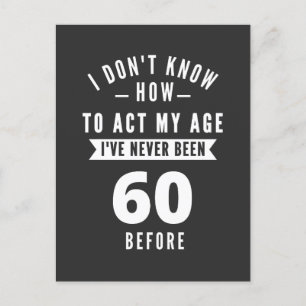 60 en Fabulous / Happy 60th Birthday Briefkaart