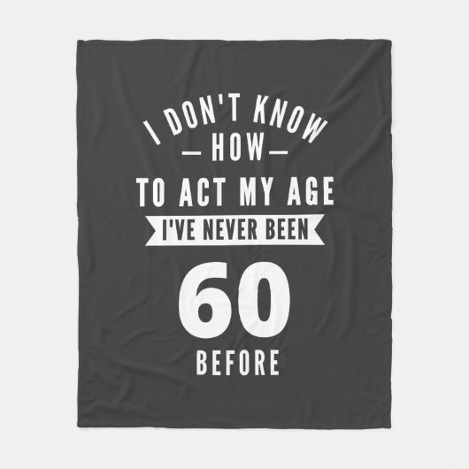 60 en Fabulous / Happy 60th Birthday Fleece Deken (Voorkant)