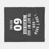 60 en Fabulous / Happy 60th Birthday Fleece Deken (Voorkant (Horizontaal))
