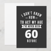 60 en Fabulous / Happy 60th Birthday Kaart (Voorkant / Achterkant)