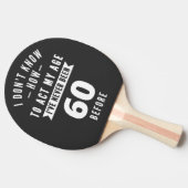 60 en Fabulous / Happy 60th Birthday Tafeltennisbatje (Zijkant)