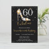 60 en Fabulous High Heel Diamonds 60e verjaardag Kaart (Staand voorkant)