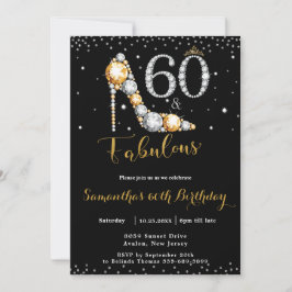 60 en Fabulous High Heel Diamonds 60e verjaardag Kaart