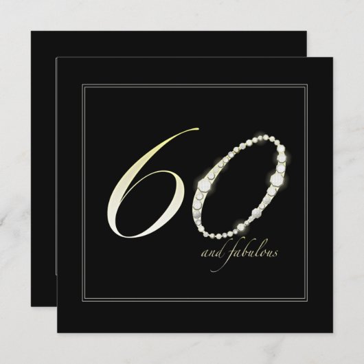 60 en Fabulous Kaart (Voorkant / Achterkant)