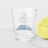 60 en Fabulous Marble Glitter Verjaardagsfeest Shot Glas (Achterkant)