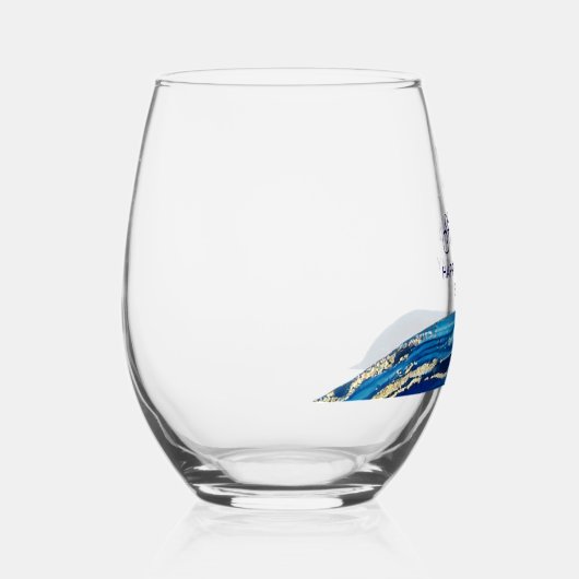 60 en Fabulous Marble Glitter Verjaardagsfeest Wijnglas Zonder Voet (Rechts)