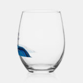 60 en Fabulous Marble Glitter Verjaardagsfeest Wijnglas Zonder Voet (Links)