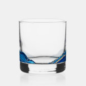 60 en Fabulous Marmer Glitter Verjaardagsfeestje  Whisky Glas (Rechts)