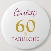 60. en Fabulous Modern 60. Ronde Button 6,0 Cm (Voorkant)