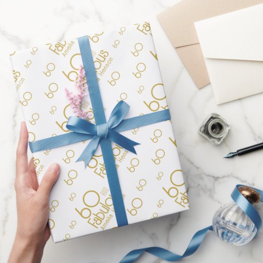 60 en Fabulous Modern 60e Verjaardag Cadeaupapier (Geschenken)