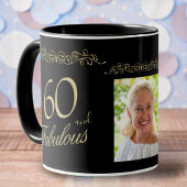 60 en Fabulous Ornament 60th Birthday Foto Mok