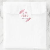 60 en Fabulous Pink Glitter 60e verjaardag Ronde Sticker (Tas)