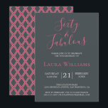 60 en Fabulous Roze Zwart 60ste Verjaardagsfeestje Kaart<br><div class="desc">Vier je 60ste verjaardag in stijl met dit moderne ontwerp voor een 60ste verjaardag in stijlvol roze en zwart, een chic uitnodigingskaartje voor je 60ste verjaardag dat je eenvoudig kunt personaliseren en versturen voor je elegante zestigste verjaardagsfeest. De woorden zestig en fabulous zijn geschreven in een modern script. Exclusief voor...</div>