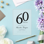 60 en Fabulous Script 60ste verpartij Acryl Uitnodigingen (Insitu (Huwelijk))