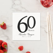 60 en Fabulous Script 60ste verpartij Servet (Insitu)