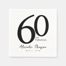 60 en Fabulous Script 60ste verpartij Servet