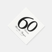 60 en Fabulous Script 60ste verpartij Servet (Hoek)