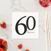 60 en Fabulous Script 60ste verpartij Servet (Insitu)