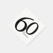 60 en Fabulous Script 60ste verpartij Servet (Hoek)