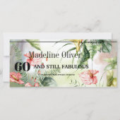 60 en Fabulous Tropical Boarding Pass Verjaardag (Achterkant)