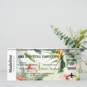 60 en Fabulous Tropical Boarding Pass Verjaardag (Staand voorkant)