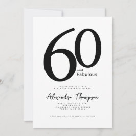 60 en Fabulous Uitnodiging 60e Verjaardagsfeest