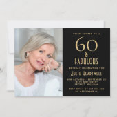 60 en Fabulous | Uitnodiging voor 60ste verfeestda (Voorkant)