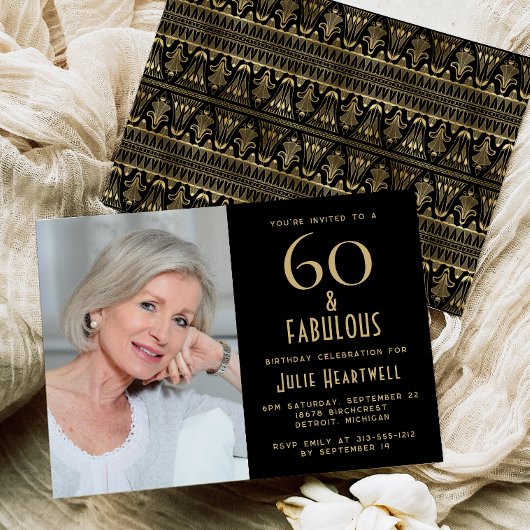 60 en Fabulous | Uitnodiging voor 60ste verfeestda
