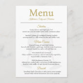 60 en Fabulous Verjaardag Witte Goud Menu (Voorkant)