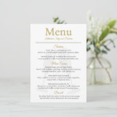 60 en Fabulous Verjaardag Witte Goud Menu (Staand voorkant)