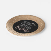 60 en Fabulous Vrouwelijk Stijlvol Goud Zwart Blus Papieren Bordje (Gekanteld)