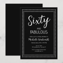 60 en Fabulous Zestigste Verjaardagsfeest