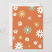 60 en Feelin Groovy Retro verjaardagsuitnodiging Kaart (Achterkant)