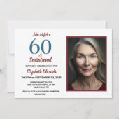 60 en feestdag gevierd kaart (Voorkant)