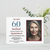 60 en feestdag gevierd kaart (Staand voorkant)