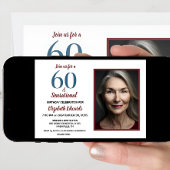 60 en feestdag gevierd kaart
