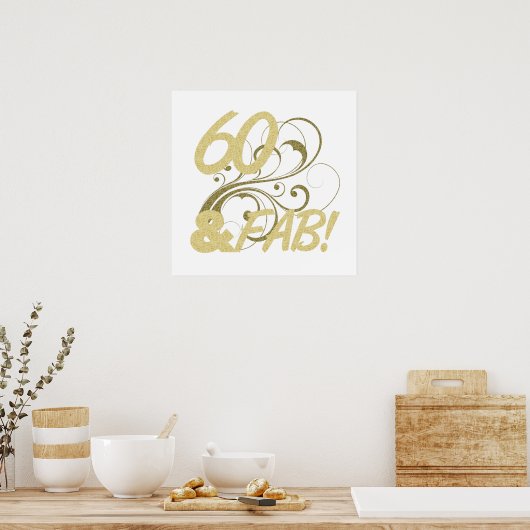 60 en feestdag poster (Keuken)