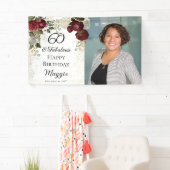 60. en Floral Birthday Party (Roos van Fabulous Gl Spandoek (Insitu)