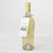 60 en geweldig bedankt voor je moderne verjaardags flessenhanger (Schuin)